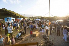 Evening Eats community gathering at Raglan, Waikato, New Zealand.