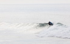Jamie Horsefield in the pocket during a small swell at St Clair, Dunedin, New Zealand.