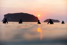 Dawn surf at Whangamata, Coromandel, New Zealand.