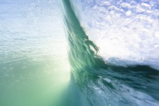 A wave breaks during a grunty spring swell at Blackhead, Dunedin, New Zealand. 