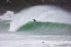 Billy Stairmand freefalls into a wave during a storm swell at a remote beach break in the Catlins, New Zealand.
Credit: www.boxoflight.com/Derek Morrison