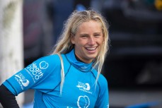 Open Women's Winner Ava Henderson, of Christchurch, is chaired up the beach after the Health 2000 2020 New Zealand Surfing Championships held at St Clair, Dunedin, New Zealand.