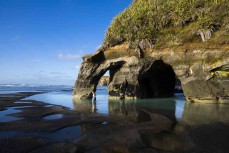 The Three Sisters near New Plymouth, Taranaki, New Zealand.