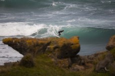 Jarred Hancox makes the most of fun waves near Opunake, New Plymouth, Taranaki, New Zealand.