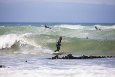 Jack Higgins, 10, in the channel at St Clair, Dunedin, New Zealand.