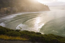 Waves up the north coast of Dunedin, New Zealand.