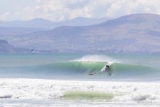 A surfer drops in at Aramoana, Dunedin, New Zealand.
Credit: www.boxoflight.com/Derek Morrison