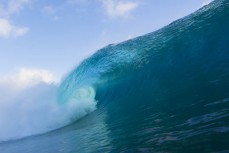 An empty wave at Devil's Island, Samoa. 