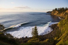 Surf break on Norfolk Island, South Pacific Ocean.
