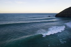 Damian Phillips rides a wave at dusk at St Clair Point as a swell pulses into St Clair, Dunedin, New Zealand.
Credit: www.boxoflight.com/Derek Morrison