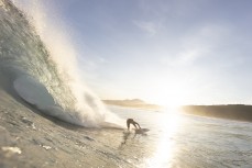 Laying down a bottom turn during an afternoon of grunty late autumn waves at Blackhead, Dunedin, New Zealand.
Credit: Derek Morrison