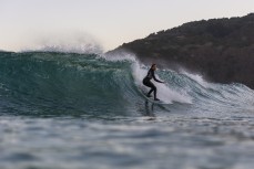 Anika Ayson makes the most of a dusk session at St Clair, Dunedin, New Zealand.Credit: www.boxoflight.com/Derek Morrison