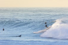 A surfer rides a wave in chunky conditions at St Clair, Dunedin, New Zealand.
Credit: www.boxoflight.com/Derek Morrison