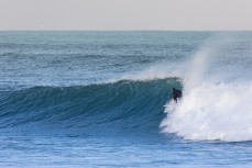 A surfer rides a wave in chunky conditions at St Clair, Dunedin, New Zealand.
Credit: www.boxoflight.com/Derek Morrison