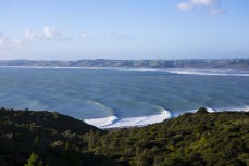 Kink in the swell at Raglan, Waikato, New Zealand. 