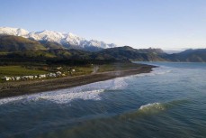 Finals day morning during the 2020 New Zealand Scholastics Surfing Championship held at a surf break near Kaikoura, New Zealand. Photo: Derek Morrison