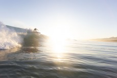 A surfer makes the most of the waves during an evening session at Blackhead, Dunedin, New Zealand. Photo: Derek Morrison