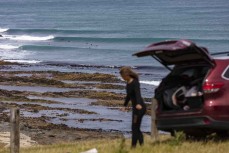 A summer swell wraps into a remote break in the Catlins, New Zealand. Photo: Derek Morrison