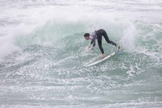 Misha Peyroux frees the fins at the 2021 South Island Grom Series opener, sponsored by Esplanade Surf School and held at St Clair, Dunedin, New Zealand. December 12, 2020. 
Credit: www.boxoflight.com/Derek Morrison