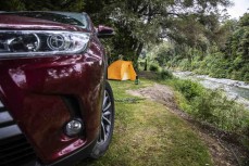 Camping at Pelorus Bridge, near Nelson, Tasman, New Zealand.Credit: www.boxoflight.com/Derek Morrison