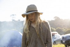Rewa Morrison camping at a remote beach in the Catlins, Otago, New Zealand.Credit: www.boxoflight.com/Derek Morrison