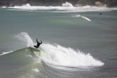 Lexi Owen making the most of a session at Back Beach, Karitane, Dunedin, New Zealand.Credit: www.boxoflight.com/Derek Morrison