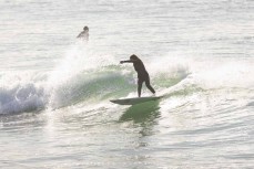 Anika Ayson cuts back on a summer day at St Clair, Dunedin, New Zealand.
Credit: www.boxoflight.com/Derek Morrison