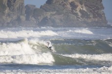 Campbell Heasley tearing it up at Tauranga Bay, Westport, West Coast, New Zealand.Credit: www.boxoflight.com/Derek Morrison