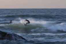 Misha Peyroux on form during a dusk freesurf session at Tauranga Bay, Westport, West Coast, New Zealand.Credit: www.boxoflight.com/Derek Morrison