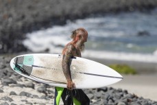 Nick Mills, basks in the summer sun during the Otago Surf Champs held at Blackhead, Dunedin, New Zealand.
Credit: www.boxoflight.com/Derek Morrison