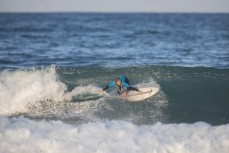 Rewa Morrison in action during Round 2 of the Billabong Grom Comp Series held at Whangamata, Coromandel, New Zealand.