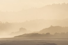 Sunshine and seaspray illumniate the coastline near Brighton, Dunedin, New Zealand.Credit: www.boxoflight.com/Derek Morrison