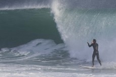 Ollie Charlesworth, unlucky during a solid swell at St Kilda, Dunedin, New Zealand.Credit: www.boxoflight.com/Derek Morrison