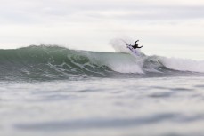 Levi O'Connor on form at his home break at Meatworks near Kaikoura, New Zealand. Photo: Derek Morrison