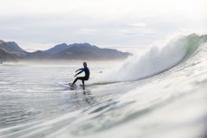 Theo Morse makes the most of fun waves at Meatworks near Kaikoura, New Zealand. Photo: Derek Morrison