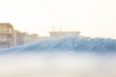 Playful waves during a late autumn swell at St Clair, Dunedin, New Zealand.