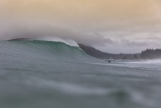 The lineup during a fun east swell at Aramoana, Dunedin, New Zealand.