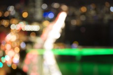 Lights and bokeh the South Bank of the Brisbane River, Brisbane, Queensland, Australia.