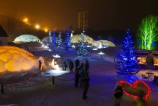 Ice Village during winter at Tomamu, Japan.
