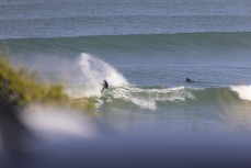 Josh Thickpenny hits the end section as the storm swell abates at Blackhead, Dunedin, New Zealand.Credit: www.boxoflight.com/Derek Morrison