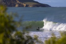 Off the bottom during a session at a surf break on the north coast, Dunedin, New Zealand.
Photo: Rewa Morrison