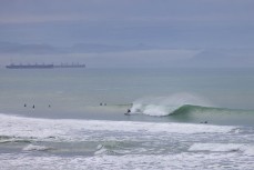 Ships wait on the tide during a winter session on the North Coast, Dunedin, New Zealand.Credit: www.boxoflight.com/Derek Morrison