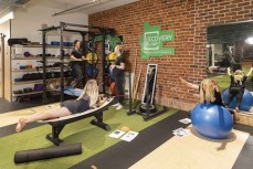 Strength and conditioning session at the Recovery Room with Paige Hareb and Claire Hepperlin, Dunedin, New Zealand.Credit: www.boxoflight.com/Derek Morrison
