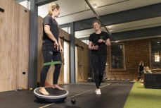 Strength and conditioning session at the Recovery Room with Paige Hareb and Claire Hepperlin, Dunedin, New Zealand.Credit: www.boxoflight.com/Derek Morrison