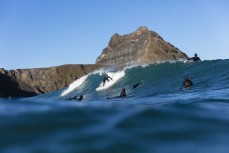 Hayley Pascoe takes a break from baby duties to light up Blackhead, Dunedin, New Zealand.