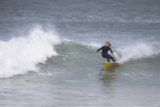 Keo Morrison battles the wind at St Clair, Dunedin, New Zealand.
Credit: www.boxoflight.com/Derek Morrison