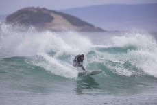 Hayden Campbell ripping into a wave during a spring session at Blackhead, Dunedin, New Zealand.Credit: www.boxoflight.com/Derek Morrison