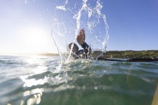 Keo splash during an afternoon session at Blackhead, Dunedin, New Zealand.Credit: www.boxoflight.com/Derek Morrison