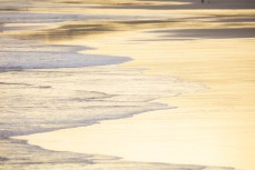 Gold-plated sand at Blackhead, Dunedin, New Zealand.