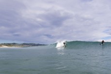 Keo Morrison stalls during a warm summery session at St Clair, Dunedin, New Zealand.
Credit: www.boxoflight.com/Derek Morrison